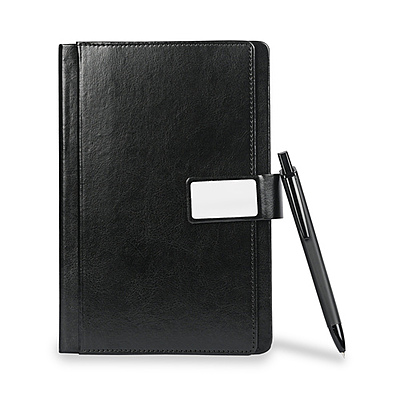 Black Corporate Diary With Pen