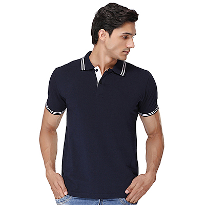 Navy Blue Fashion Polos