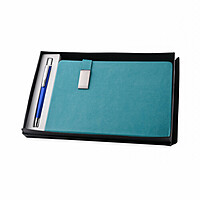 Aqua Blue Corporate Diary With Pen Aqua Blue Corporate Diary With Pen