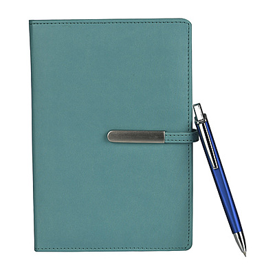 Sky Blue Corporate Diary With Pen