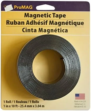 ProMAG 1 in x 10 ft Heavy-Duty Magnetic Tape - Black