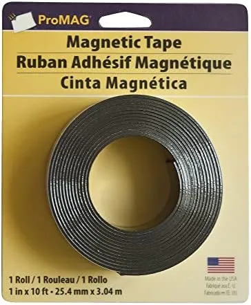 ProMAG 1 in x 10 ft Heavy-Duty Magnetic Tape - Black