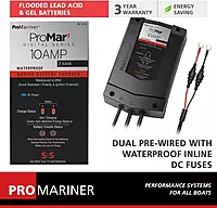 ProMariner ProMar1 DS Digital - 10 Amp - 2 Bank Charger