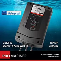 ProMariner ProMar1 DS Digital - 10 Amp - 2 Bank Charger