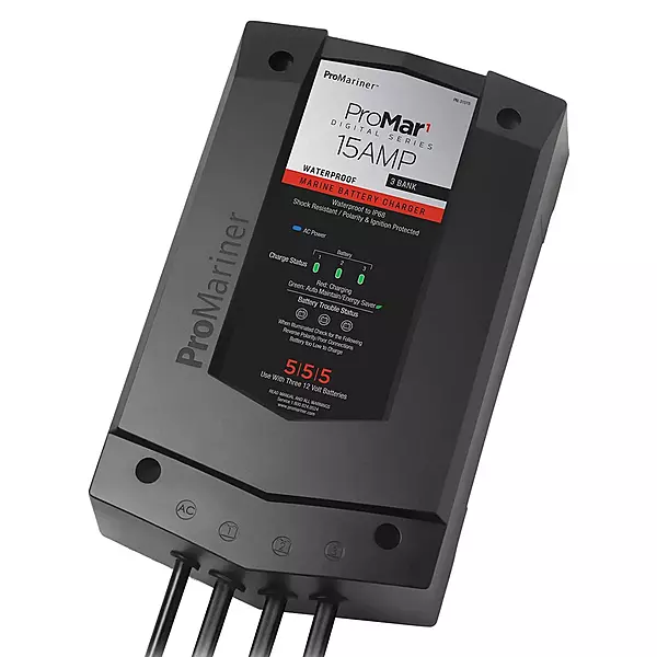ProMariner 31515 ProMar1 DS Generation 3 Digital Battery Charger - 15 Amp, Black, Standard