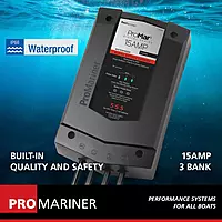 ProMariner 31515 ProMar1 DS Generation 3 Digital Battery Charger - 15 Amp, Black, Standard
