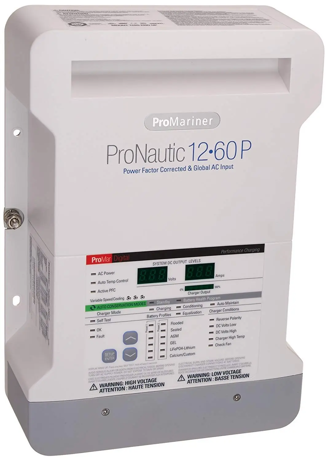 ProMariner 63160 ProNauticP Series 1260P - 12 Volt, 60 Amp Battery Charger, Black Standard Packaging
