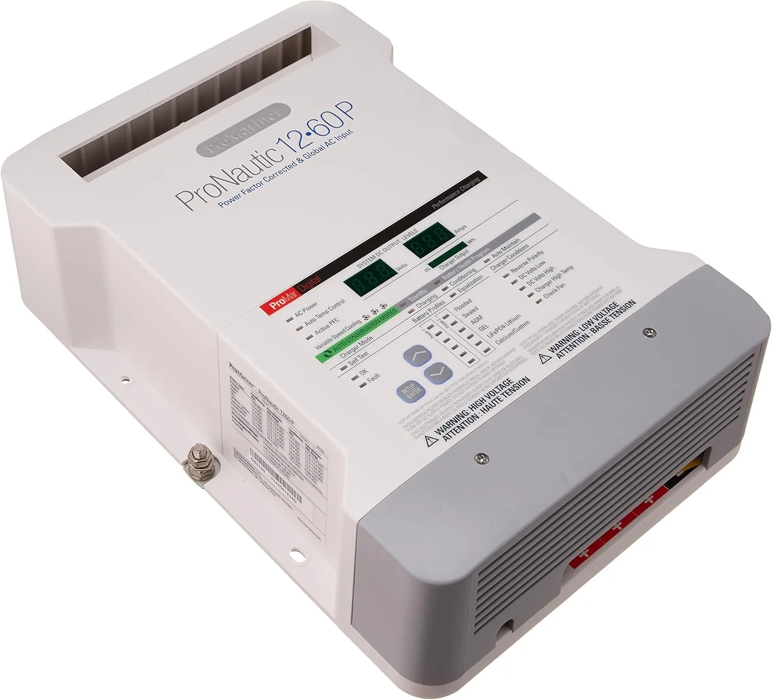 ProMariner 63160 ProNauticP Series 1260P - 12 Volt, 60 Amp Battery Charger, Black Standard Packaging