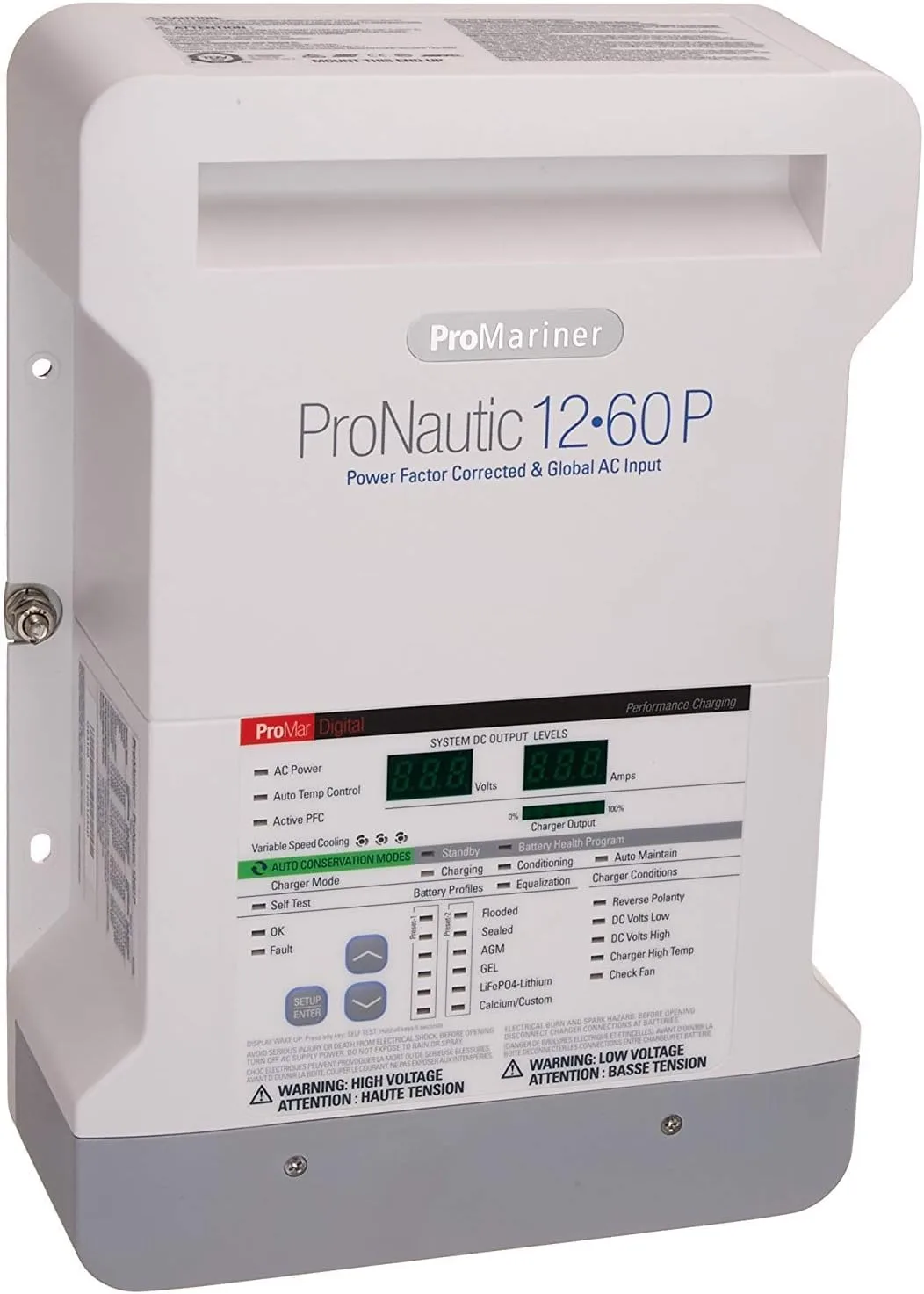 ProMariner 63160 ProNauticP Series 1260P - 12 Volt, 60 Amp Battery Charger, Black Standard Packaging
