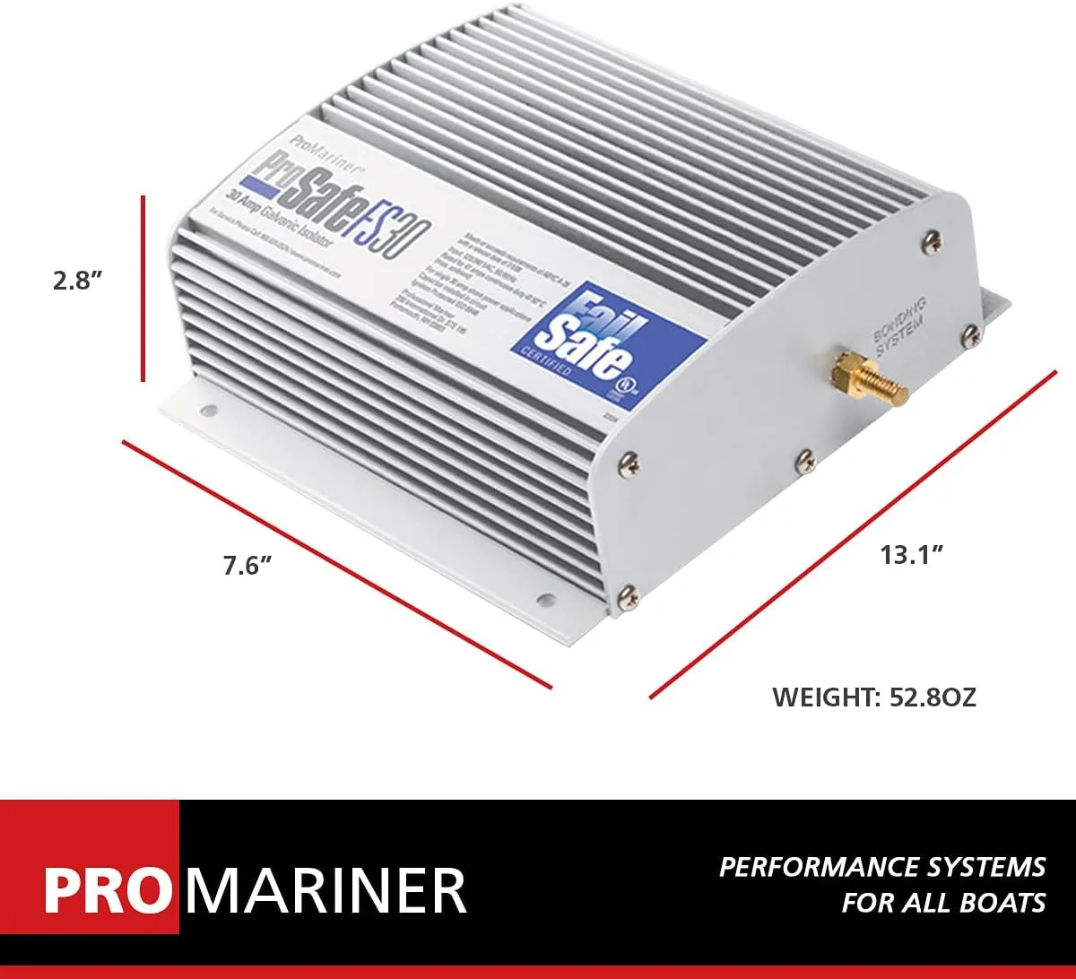 ProMariner ProSafe 30 Amp FAILSAFE Galvanic Isolator - 22034 (Silver)