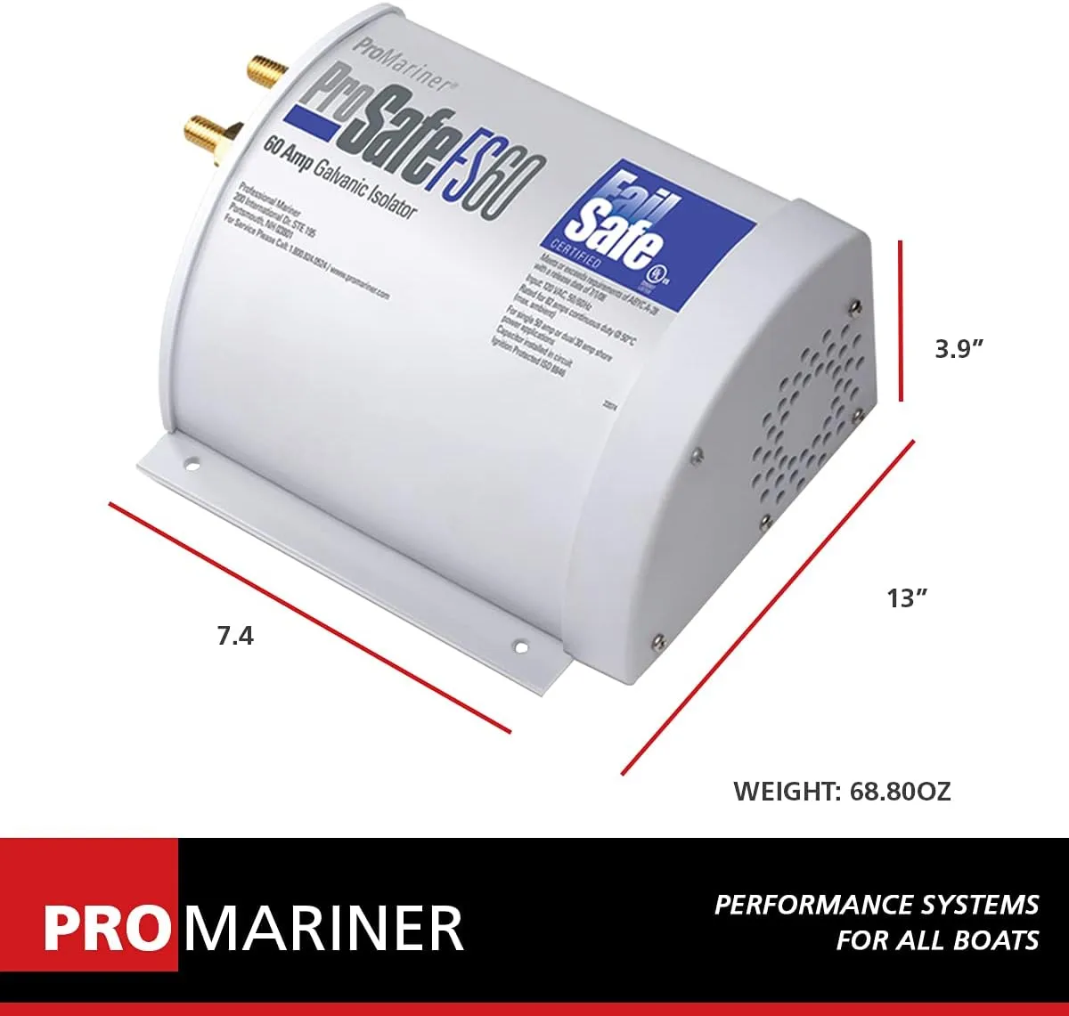 ProMariner ProSafe FAILSAFE 50/60 Amp Galvanic Isolator - 22074