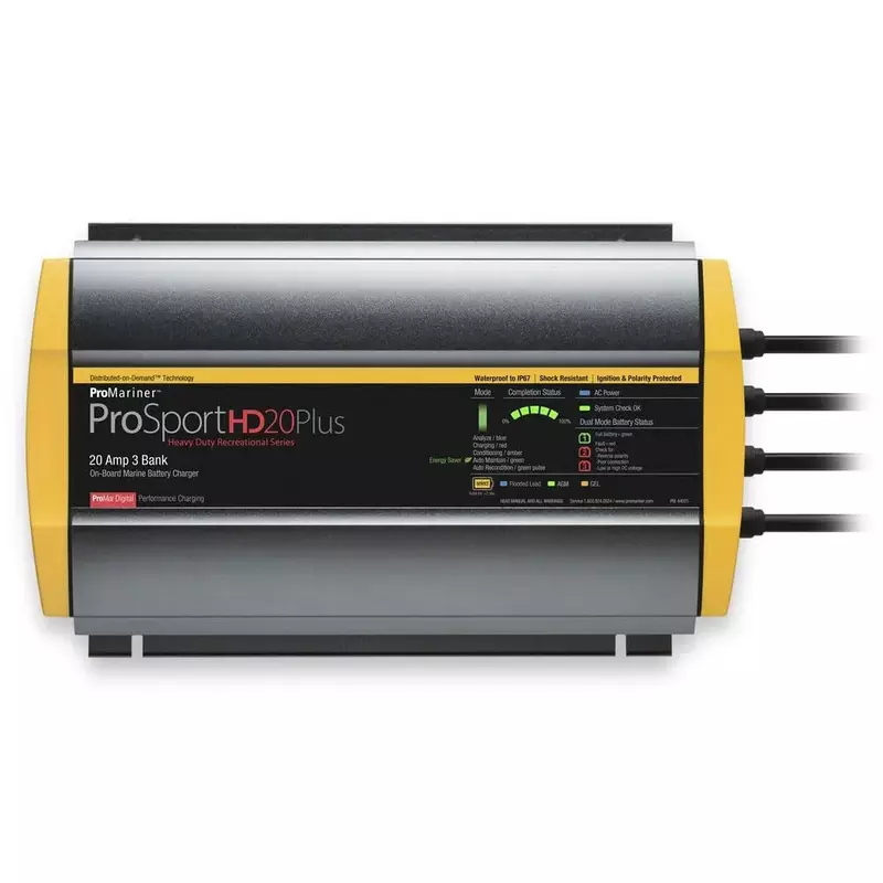 ProMariner ProSportHD 20 Plus Global Gen 4 - 20 Amp - 3-Bank Battery Charger