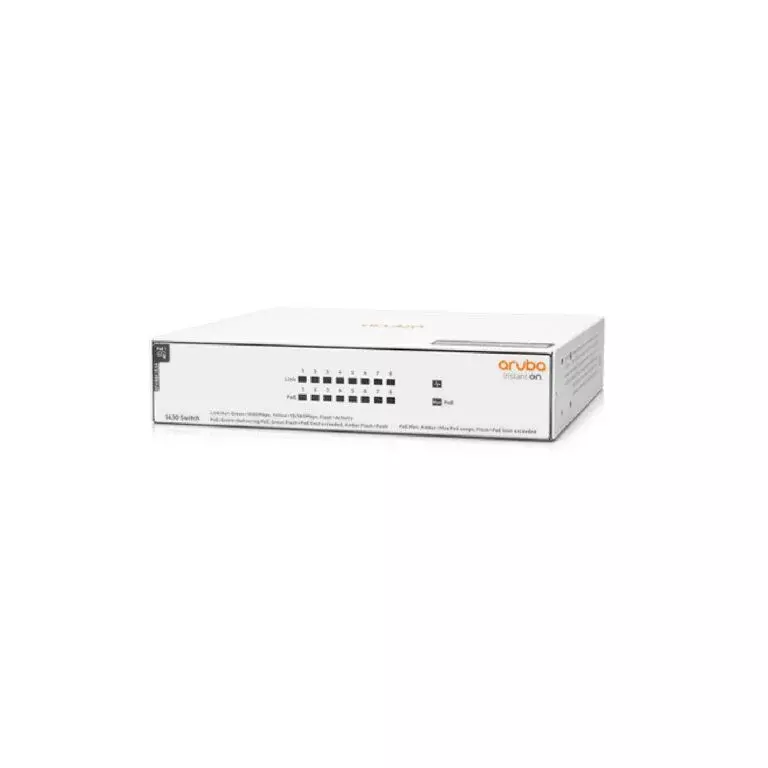 Aruba Instant On 1430 8G Class4 PoE Switch | 64W | Aruba Instant On 1430 8G Class4 PoE Switch | 64W |