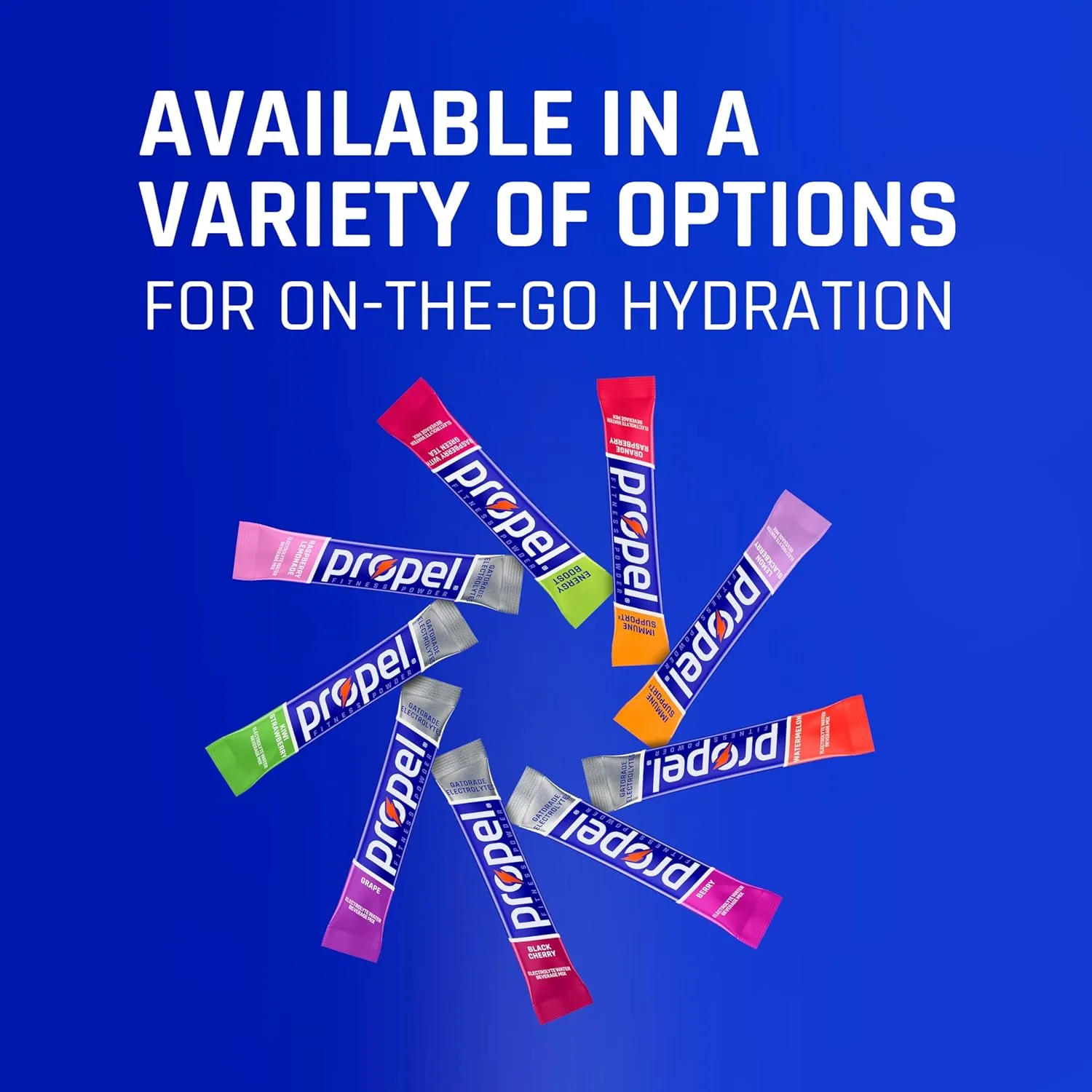 PROPEL Electrolyte Enhanced Water Drink Mix Powder Packets, Zero Calorie & Zero Sugar