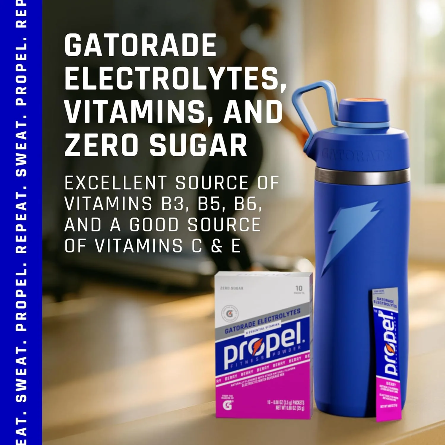 PROPEL Electrolyte Enhanced Water Drink Mix Powder Packets, Zero Calorie & Zero Sugar