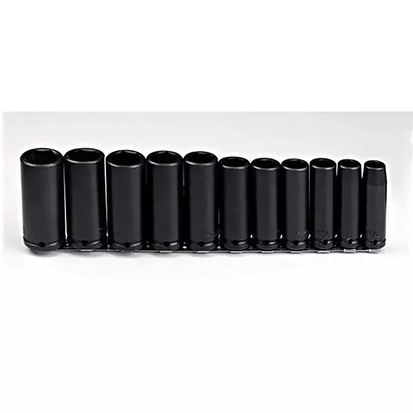 PROTO 1/2" Drive 11-Piece Deep Impact Socket Set, 6-Point (1/2"–1-1/8")