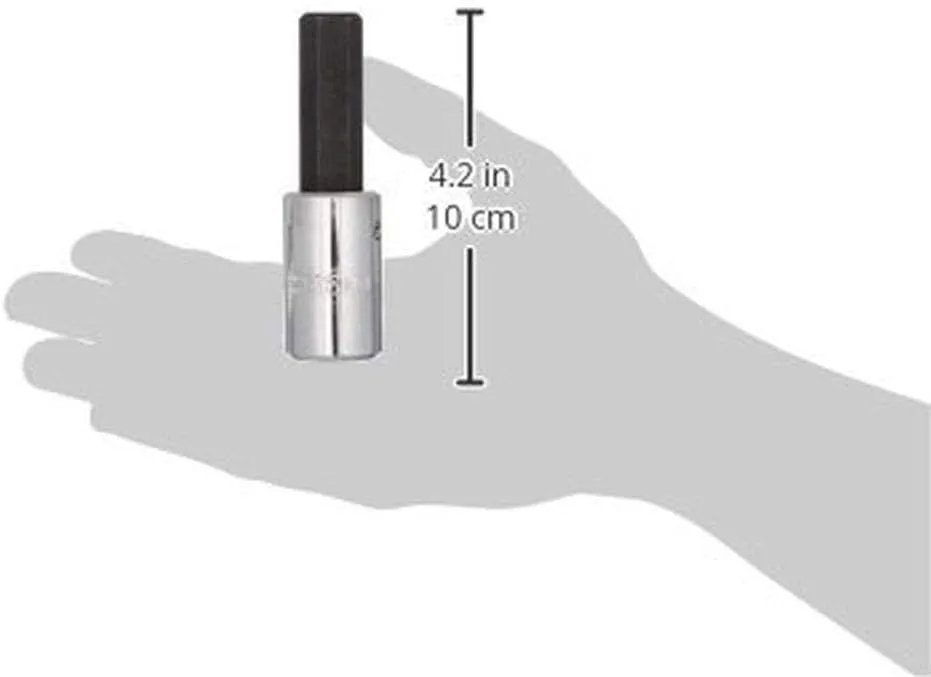 Hand Hex Bit Socket: 1/2" Drive, 15 mm Hex