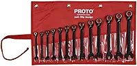 13 pc BLK Chrome Reversible Combo Ratchet Wrench Set-Spline