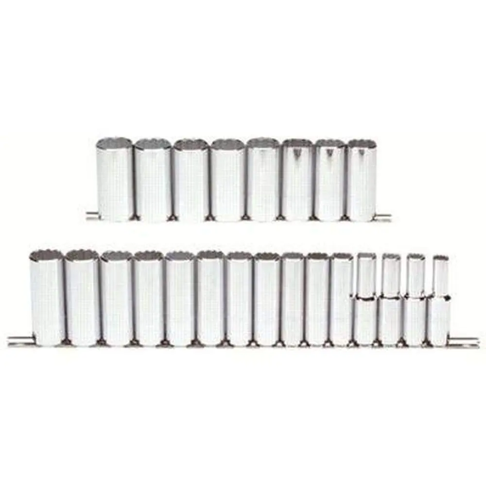 PROTO 23-Piece Deep Metric Socket Set 1/2" Drive (10-32 mm)