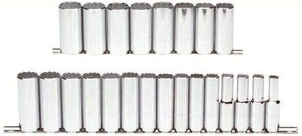 PROTO 23-Piece Deep Metric Socket Set 1/2" Drive (10-32 mm)