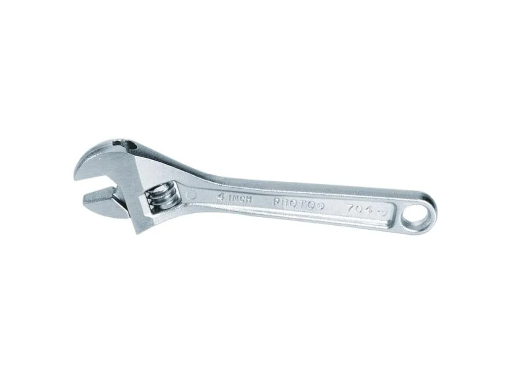 Adjustable Wrench: 8" OAL, 1-1/8" Jaw Capacity