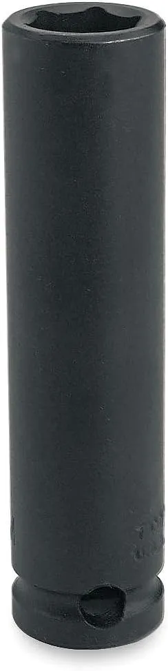 Impact Socket: 1/2" Drive, 11/16" Socket, Hex Drive
