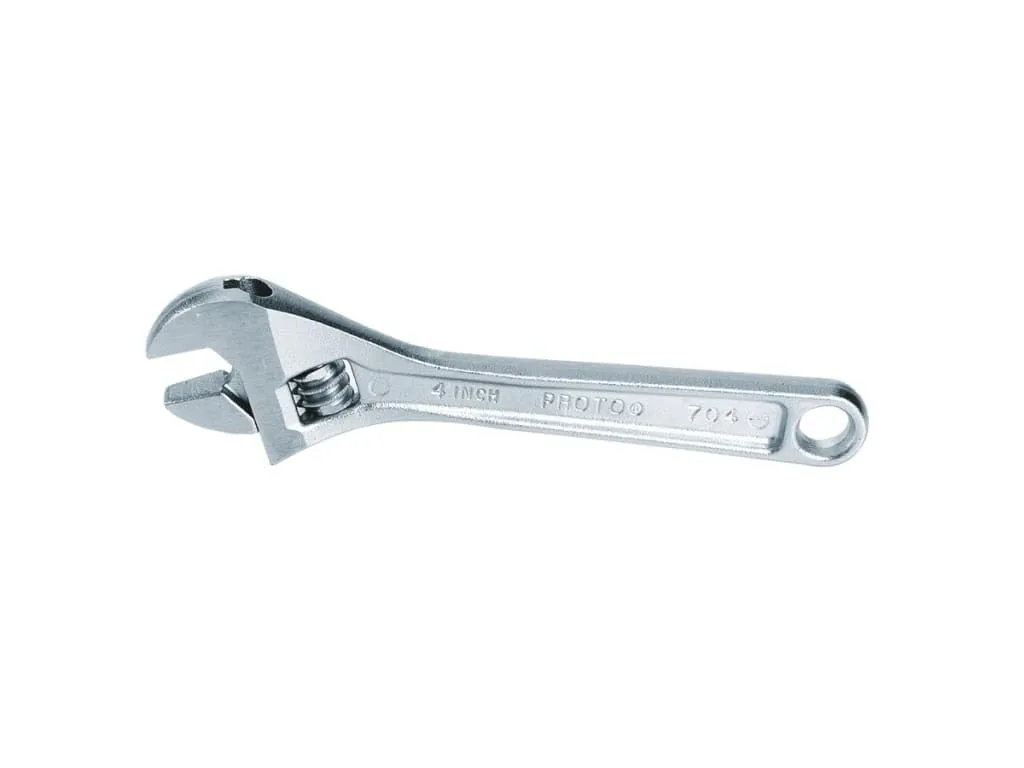 Adjustable Wrench: 4" OAL, 1/2" Jaw Capacity