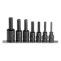 Proto J74152 Impact Bit Socket Set, 1/2In Dr, 6 Pt, 7 Pc