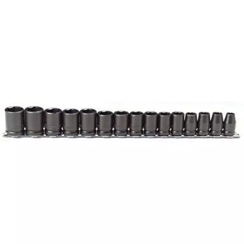Stanley Proto J74204 15 Piece 6 Point 1/2" Drive Metric Impact Socket Set