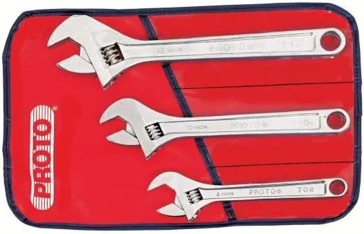 Proto J795A 3 PIECE ADJUSTABLE WRENCH SET