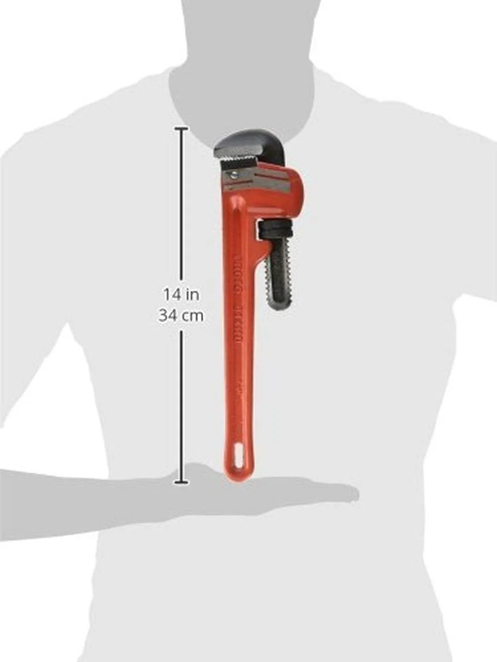 Stanley Proto J814HD Proto Heavy-Duty Cast Iron Pipe Wrench Red, 14"