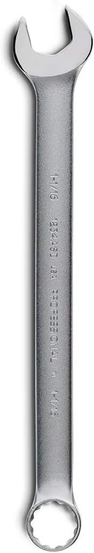 PROTO Satin Combination Wrench 1-1/16" 12-Point, 15° Offset