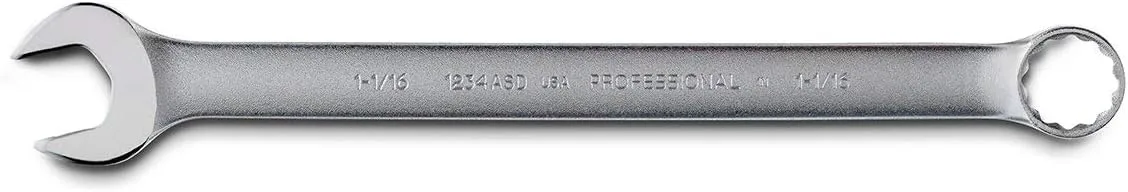 PROTO Satin Combination Wrench 1-1/16" 12-Point, 15° Offset