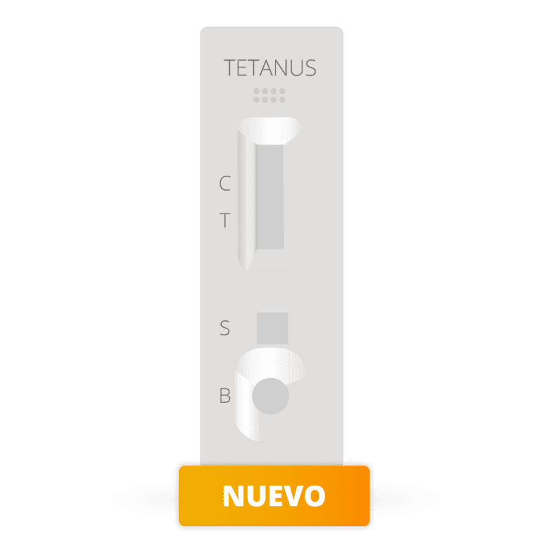 Prueba rápida en cassette para detección cualitativa de anticuerpos a la toxina del Tétanos -Caja con 40 pruebas- Certum