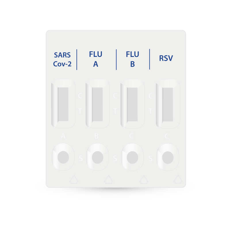 Prueba rápida de Covid-19 (Sars-CoV-2), RSV e Influenza A+B - kit con 20 - CerTest