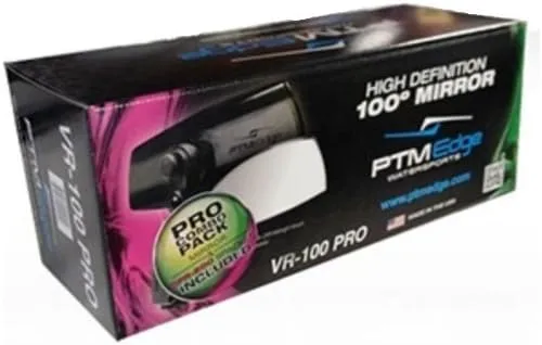 PTM Watersports Mirror/Bracket Kit w/VR-100 PRO Mirror & CFR-200 (Black)