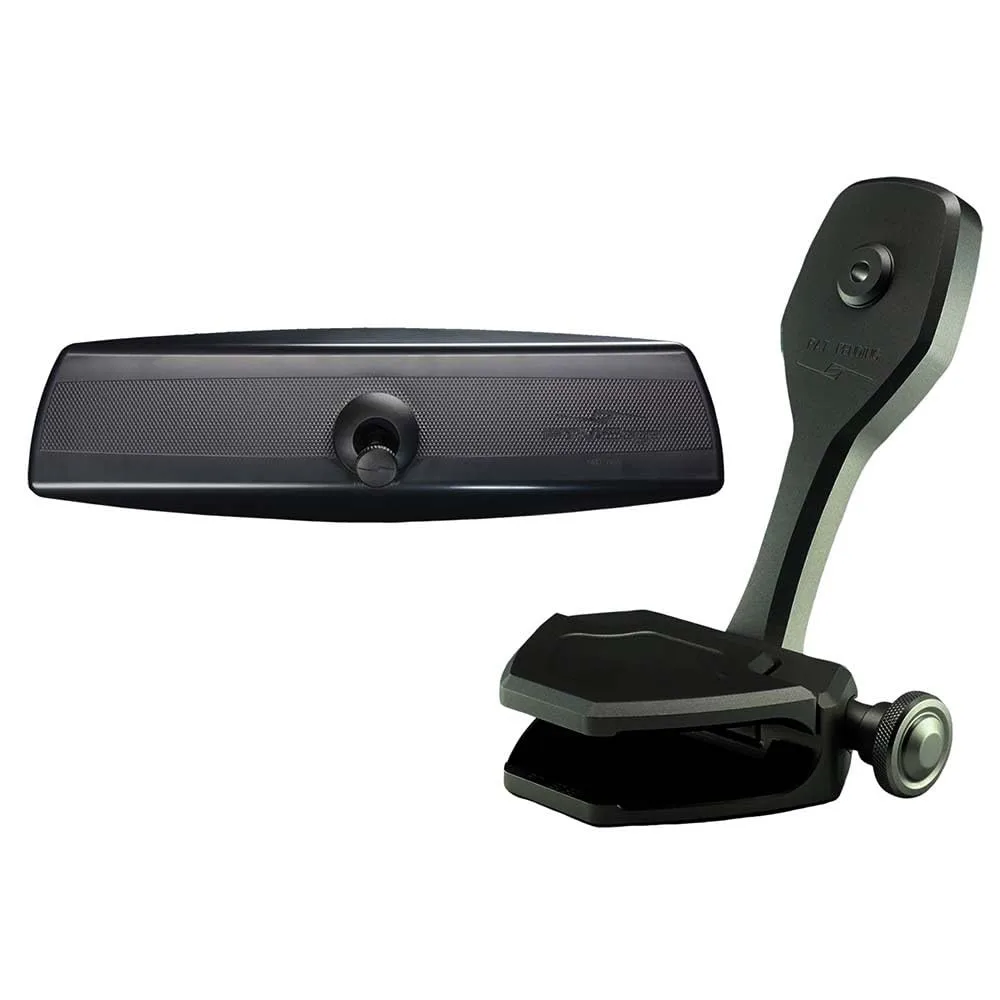 Mirror Kit w/VR-140 PRO Mirror & ZXR-300 (Black) - Stainless Steel, Adjustable, Dashboard Mount, 20x6 inches