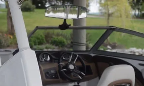 PTM Watersports Mirror/Bracket Kit w/VR-140 PRO Mirror & CFR-200 (Black)