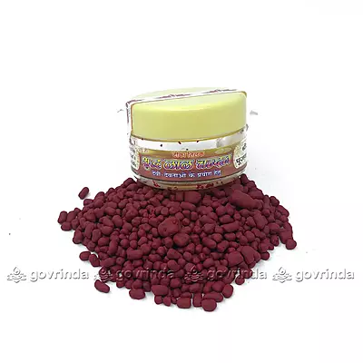 Shriji Braj Krishna Chandan Teeka | Pure Danedar Chandan | Shaym Teeka, Kesar Teeka, Lal Teeka (Pack of Set 1)