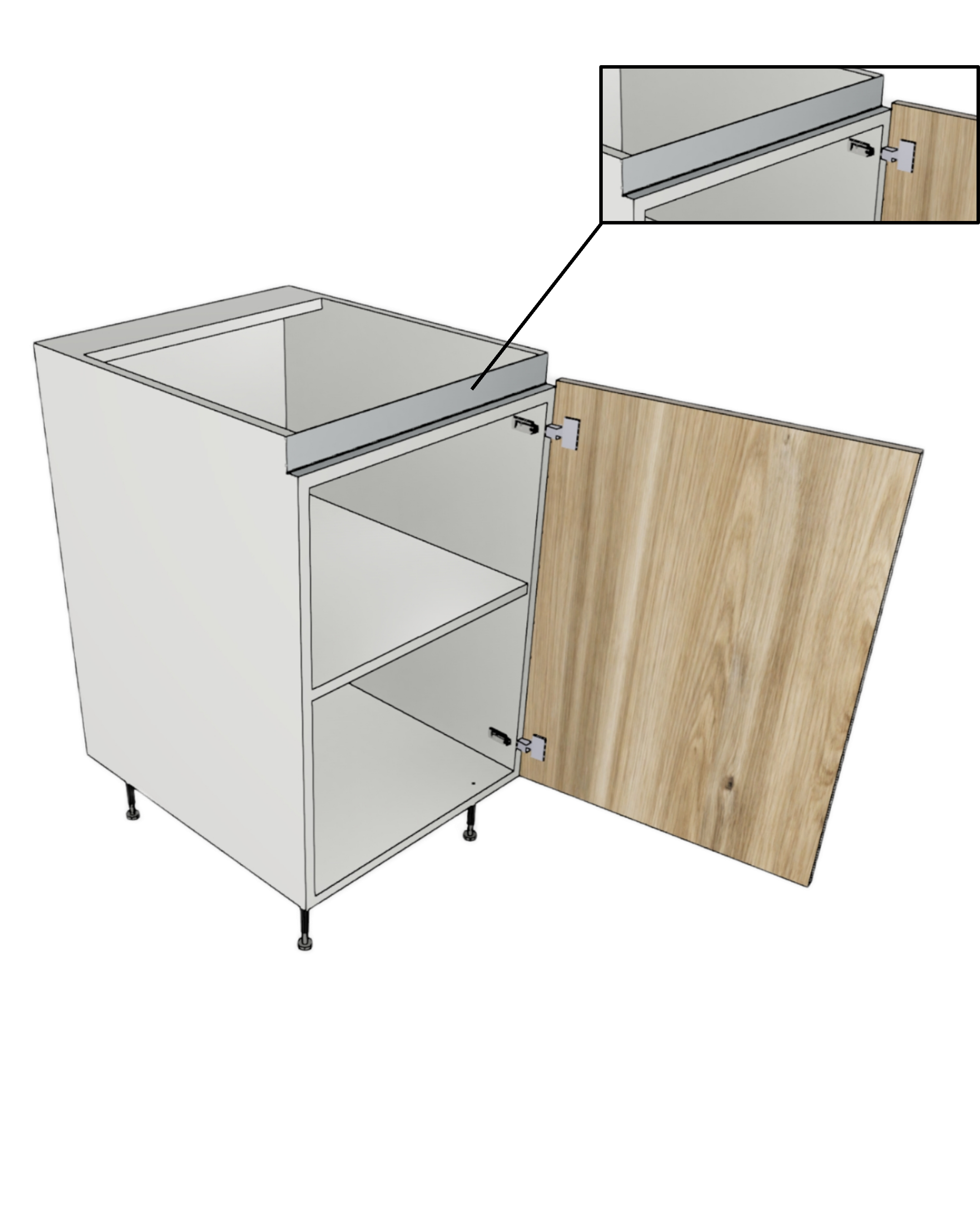 BASE CABINET 1 DOOR PULL OUT CUSTOM
