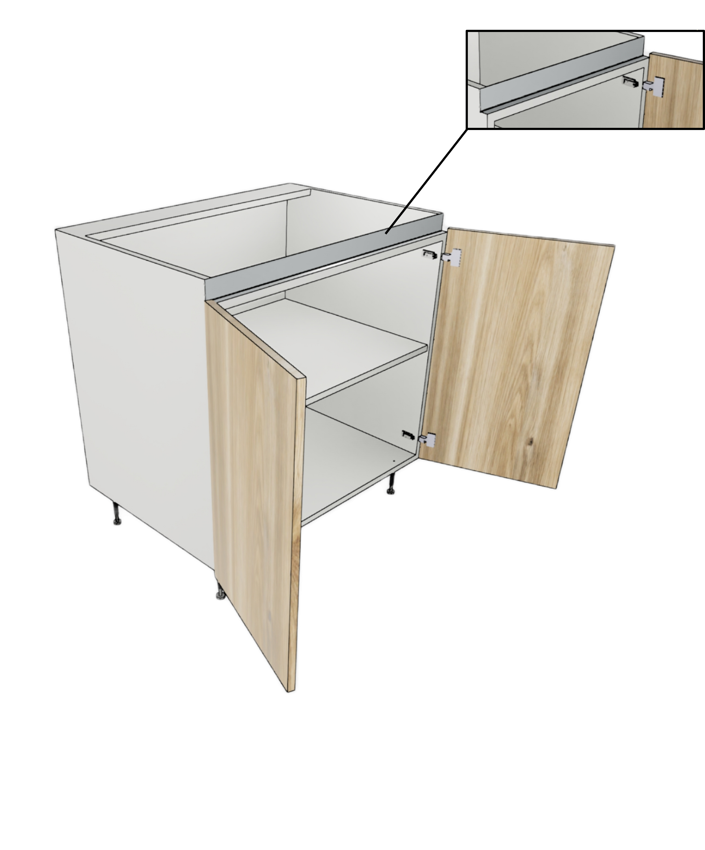 BASE PULL OUT CABINET 2 DOOR