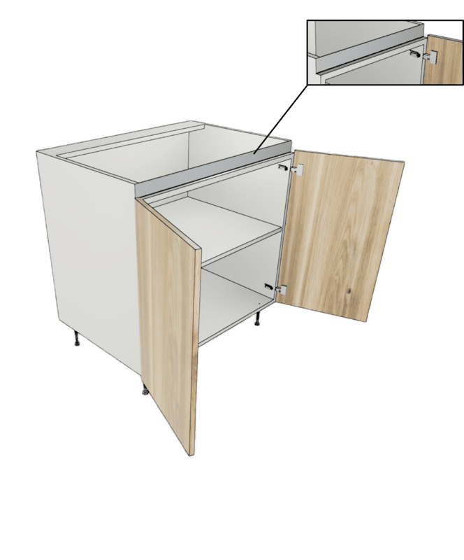 BASE CABINET 2 DOOR PULL OUT CUSTOM