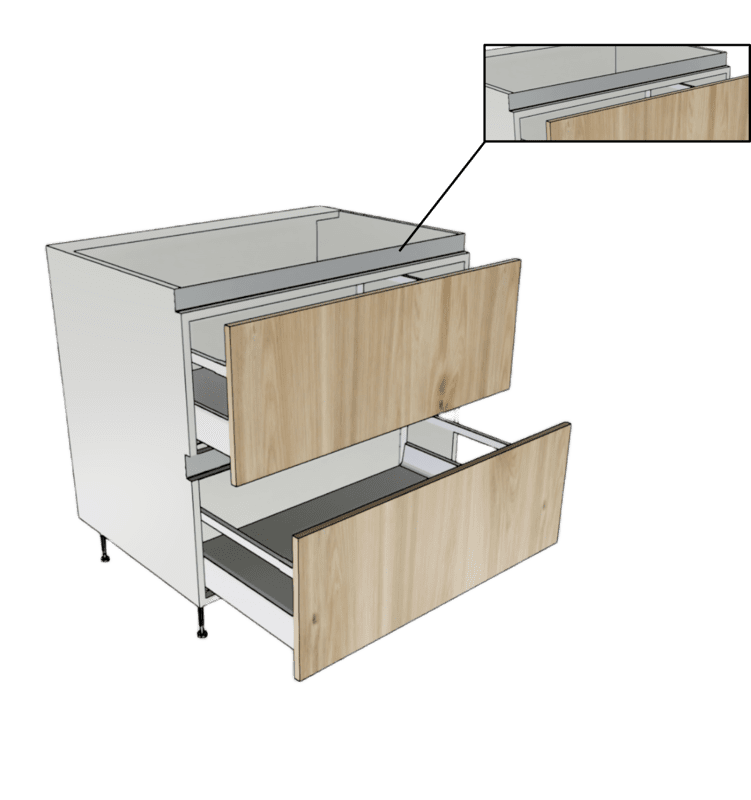 BASE PULL OUT CABINET 2 DRAWER