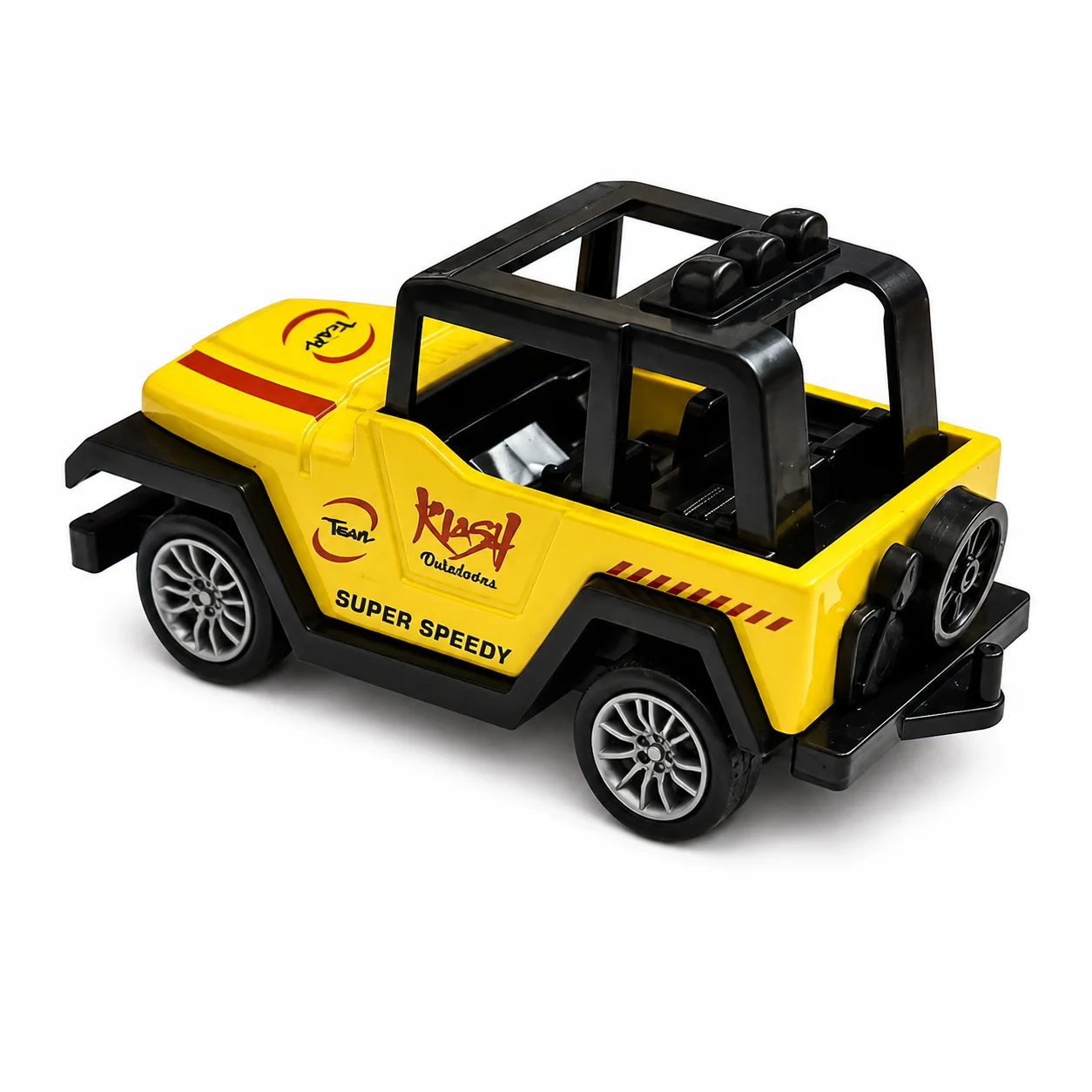 Die cast Metal Pull Back Sports Toy Jeep - Yellow