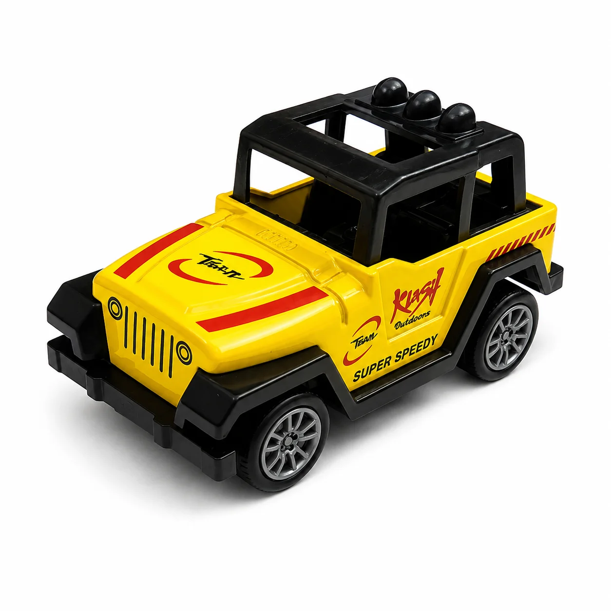 Die cast Metal Pull Back Sports Toy Jeep - Yellow