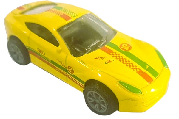 Die cast Metal Pull Back Sports Toy Car - Yellow