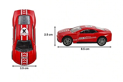 Die cast Metal Pull Back Sports Toy Car - Red