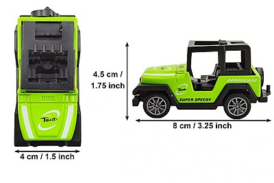 Die cast Metal Pull Back Sports Toy Jeep - Green