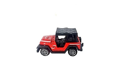 Die cast Metal Pull Back Sports Toy Jeep - Red