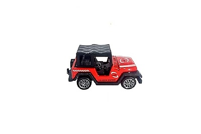 Die cast Metal Pull Back Sports Toy Jeep - Red
